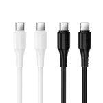 HOCO кабел X120 60W Type-C към Type-C (1M) - Бял