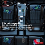 Earldom CC37 – 5-в-1 Автомобилно Зарядно с Удължител за Задни Седалки (PD 30W + QC 3.0)