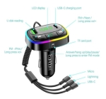 EARLDOM M105 FM 3.1A. модулатор трансмитер (1 USB изход + 1USB-C, Bluetooth)