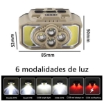 Челен фенер HX-815S с 6 източника висока мощност бяло и червено