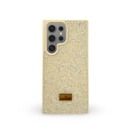 Кейс за телефон с камъни D130 за iPhone 17 (Жълт)