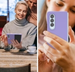 Z15 Silicone case за Samsung Z Fold 7 от 2 части - Лилав