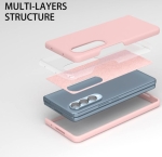 Z15 Silicone case за Samsung Z Fold 7 от 2 части - Бледо розов