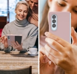 Z15 Silicone case за Samsung Z Fold 7 от 2 части - Бледо розов