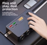 Разклонител за запалка D-30 с 4 гнезда, 2 USB и 2 USB-C 12V/24V PD30W