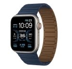 Магнитна каишка BN-10 Apple Watch  iWatch 38/40/41/42mm - Син/ Кафяв отвътре
