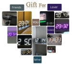 GH8018 Дигитален светещ в БЯЛО LED часовник / Аларма