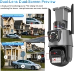 V21 1080P 360 IP WIFI+LAN 2.4GHz Camera 3.0MP V380 3.6mm Двойна Външна охранителна камера