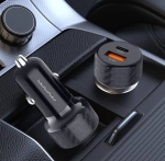 WUW C258 12V Адаптер кола 48W двоен изход USB и USB-C