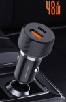 WUW C258 12V Адаптер кола 48W двоен изход USB и USB-C
