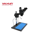 YAXUN YX-AK45+ Монитор/ 4K камера Професионален тринокулярен микроскоп с LED осветление