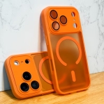 Луксозен кейс+MagsafeTP-27 +камера за iPhone 17 Air - Оранжев