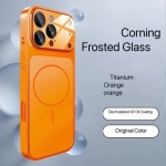 Magsafe кейс твърд гръб и TPU рамка TP-90 за iPhone 15 Pro - Оранжев