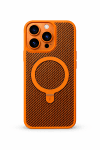 Premium Carbon MagSafe Case TP-100 за iPhone 16 Pro - Оранжев