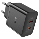 HOCO Адаптер “N35 Streamer” PD45W ДВА ПОРТА - Черен