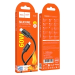 HOCO кабел X122 60W Type-C  към Type-C (1M) - Черен