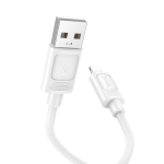 HOCO кабел X122 2.4A USB към Lightning (1M) - Бял
