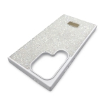 Кейс за телефон с камъни D130 за iPhone 17 (Бял)