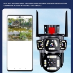 V380-A14 WIFI ТРОЙНА IP Камера ( APP:V380PRO) Въртяща водоустойчива WiFi камера с 3 обектива