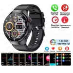 MK53 Смарт часовник 3 Каишки GT4 Bluetooth 47мм - Черен