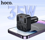 HOCO E87 FM 35W. модулатор трансмитер (2 USB изхода + 1USB-C, microSD, Bluetooth)