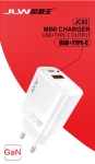 JLW-JC02 Зарядно 20W GAN Адаптер USB+USB-C