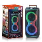 Караоке тонколона инча TTD-310 6.5\"x2 | 30W, LED RGB, Микрофон