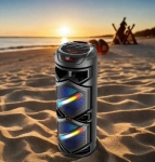 Караоке тонколона инча CH-8500 8.5\"x2 | 40W, LED RGB, Микрофон