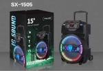 TTD/SX-1505 15\" 1000W Безжична колона говорител субуфер+ 2 безжични микрофони