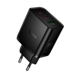 HOCO Адаптер N75 PD65W GaN 2XUSB-C 1XUSB-A изход  - Черен