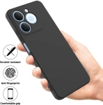Силиконов гръб TP66 +камера за Realme Note 70T- Черен