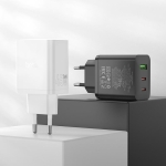 HOCO N50 45W зарядно (2×USB-C + 1×USB-A) кабел Type-C към Type-C
