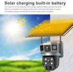 IP Соларна Камера HY-DS002 WIFI 6MP 1080P ( APP:V380PRO ) HD 360 градуса с микрофон и високоговорител и LED светлина