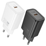 HOCO 220V Адаптер \"N60\" USB-C 20W - Черен
