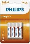 9435 Батерии Philips Zinc Chloride LongLife AAA 4-blister