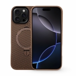 Premium Carbon MagSafe Case TP-100 за Samsung S25 Plus - Titanium Златист