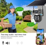 IP Солaрна Камера HY-DS022 4G SIM 6MP 1080P ( APP:V380PRO ) HD 360 градуса с микрофон и високоговорител и LED светлина