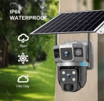 IP Солaрна Камера HY-DS022 4G SIM 6MP 1080P ( APP:V380PRO ) HD 360 градуса с микрофон и високоговорител и LED светлина