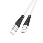 Link★Star LS-232 100W Плетен Type-C към Lightning кабел 2M Fast Charge - Бял