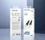 Link★Star LS-232 100W Плетен Type-C към Lightning кабел 2M Fast Charge - Бял