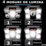 LED челник XY501 USB, 4 режима, регулируем, за риболов и работа