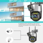 SC02 720P 360 ( APP:V380PRO ) IP 100W Camera 3.0MP Infrared 3.6mm Външна охранителна камера