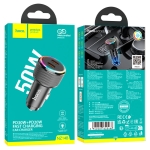 HOCO 12V “NZ14B 50W Guerrero” Черен - Адаптер с 2изх. 2хUSB-C