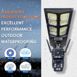 IP Солaрна Камера +LED лампа LD-004-W-H WIFI 6MP 1080P ( APP:V380PRO ) HD 360 градуса с микрофон и високоговорител и LED светлина