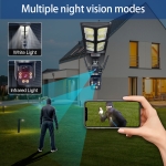 IP Солaрна Камера +LED лампа LD-004-W-H WIFI 6MP 1080P ( APP:V380PRO ) HD 360 градуса с микрофон и високоговорител и LED светлина