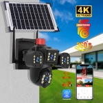 V380-ZS12-T56-4G СОЛАРНА ТРОЙНА IP Камера 8MP ( APP:V380PRO) Въртяща водоустойчива камера с 3 обектива