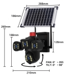 V380- ZS12 T55 WIFI СОЛАРНА ТРОЙНА IP Камера 8MP ( APP:V380PRO) Въртяща водоустойчива камера с 3 обектива