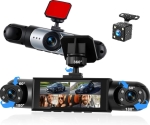 Y108 4-канален видеорегистратор 1080P – 360° Dashcam с GPS, 4 камери, 3.16\" дисплей, нощно виждане