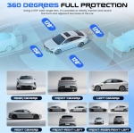 Y108 4-канален видеорегистратор 1080P – 360° Dashcam с GPS, 4 камери, 3.16\" дисплей, нощно виждане