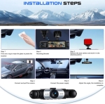 Y108 4-канален видеорегистратор 1080P – 360° Dashcam с GPS, 4 камери, 3.16\" дисплей, нощно виждане